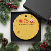 Peace Love Greenland Ceramic Ornament Sunflower Flag Stand With Greenland