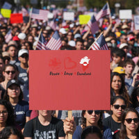 Peace Love Greenland Protest Sign Sunflower Flag Stand With Greenland
