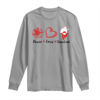 Peace Love Greenland Long Sleeve Shirt Sunflower Flag Stand With Greenland