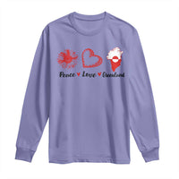Peace Love Greenland Long Sleeve Shirt Sunflower Flag Stand With Greenland