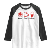 Peace Love Greenland Raglan Shirt Sunflower Flag Stand With Greenland