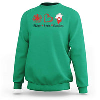 Peace Love Greenland Sweatshirt Sunflower Flag Stand With Greenland