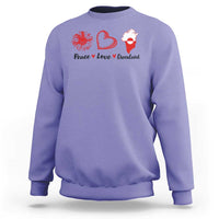 Peace Love Greenland Sweatshirt Sunflower Flag Stand With Greenland