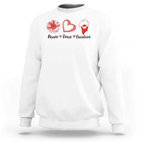 Peace Love Greenland Sweatshirt Sunflower Flag Stand With Greenland