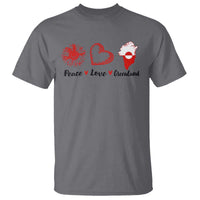 Peace Love Greenland T Shirt Sunflower Flag Stand With Greenland