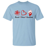 Peace Love Greenland T Shirt Sunflower Flag Stand With Greenland