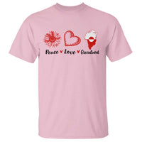 Peace Love Greenland T Shirt Sunflower Flag Stand With Greenland