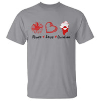 Peace Love Greenland T Shirt Sunflower Flag Stand With Greenland