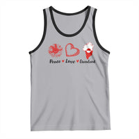 Peace Love Greenland Tank Top Sunflower Flag Stand With Greenland
