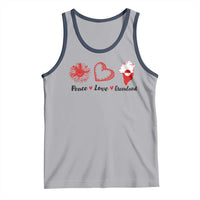 Peace Love Greenland Tank Top Sunflower Flag Stand With Greenland