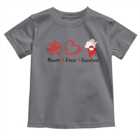 Peace Love Greenland Toddler T Shirt Sunflower Flag Stand With Greenland