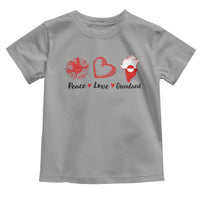 Peace Love Greenland Toddler T Shirt Sunflower Flag Stand With Greenland