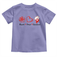 Peace Love Greenland Toddler T Shirt Sunflower Flag Stand With Greenland