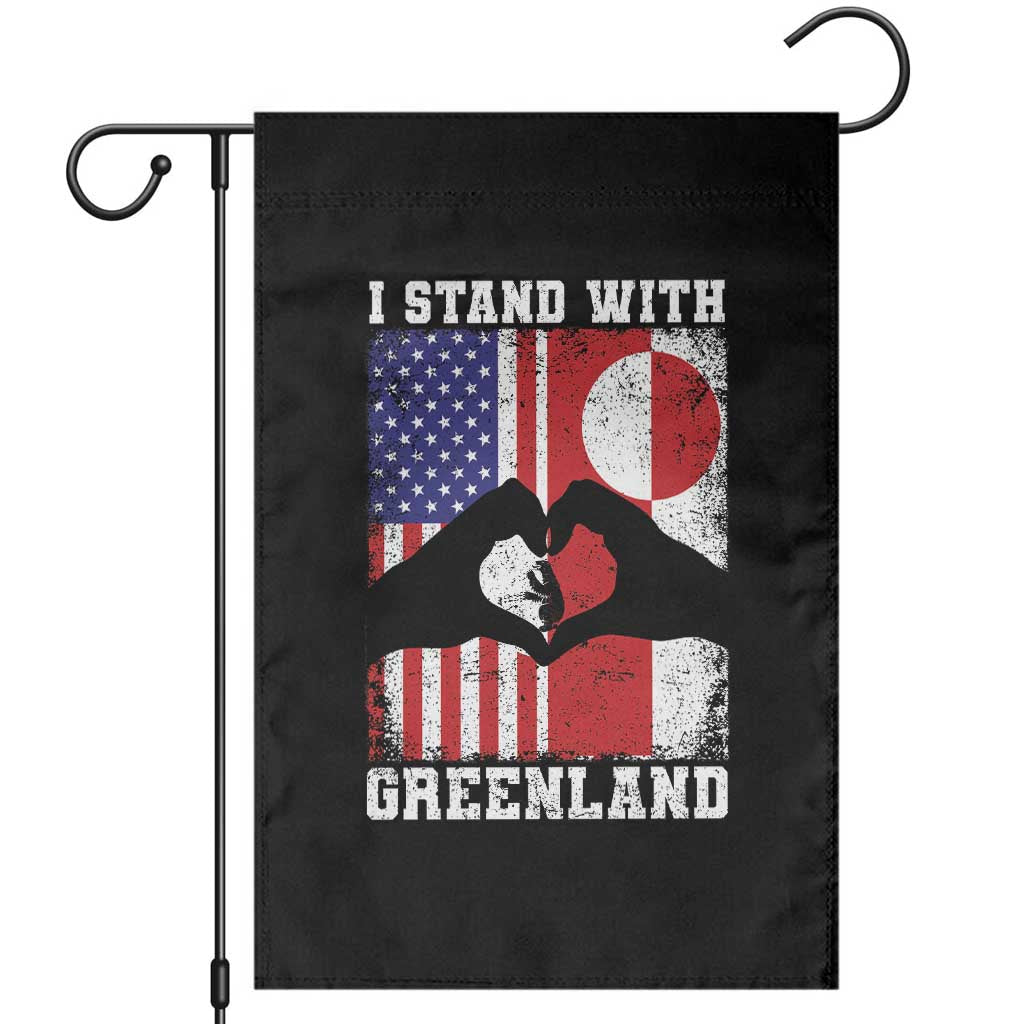 I Stand With Greenland Garden Flag Greenlander US Flag Greenland American Usa America
