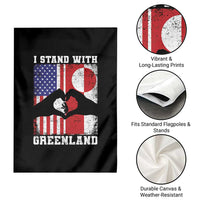 I Stand With Greenland Garden Flag Greenlander US Flag Greenland American Usa America