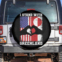 I Stand With Greenland Spare Tire Cover Greenlander US Flag Greenland American Usa America