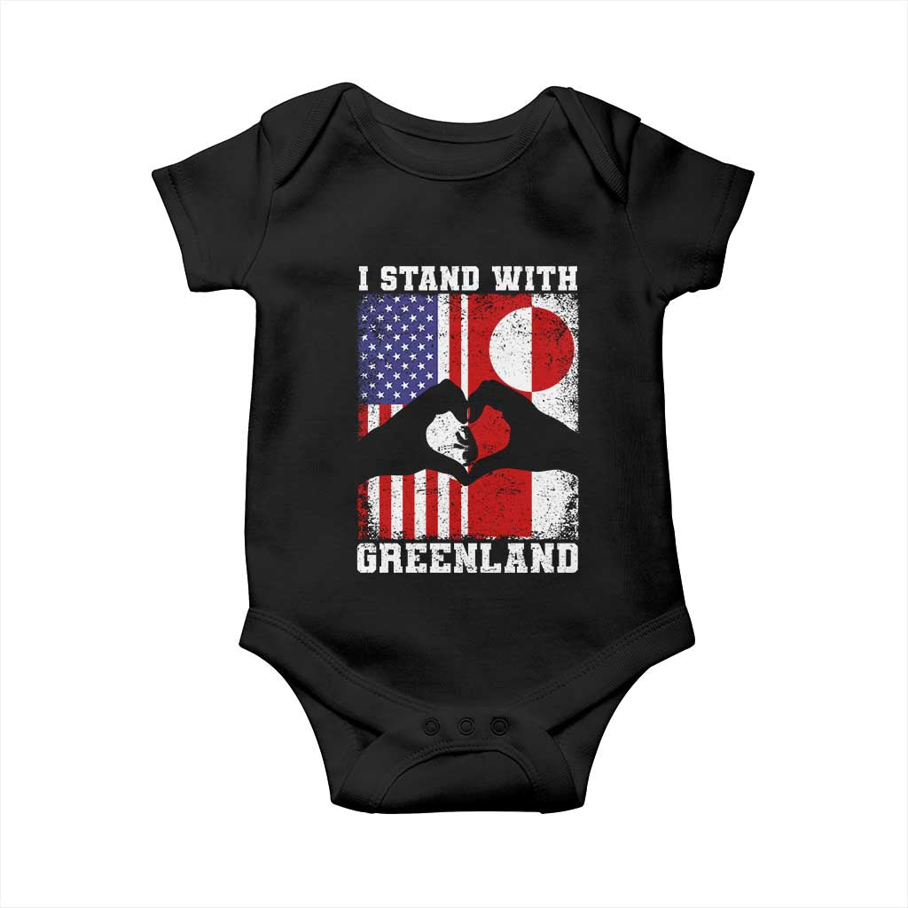 I Stand With Greenland Baby Onesie Greenlander US Flag Greenland American Usa America