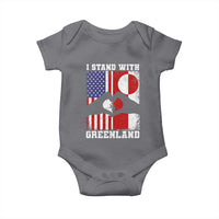 I Stand With Greenland Baby Onesie Greenlander US Flag Greenland American Usa America