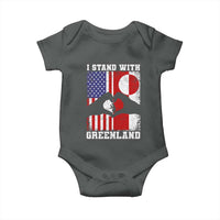 I Stand With Greenland Baby Onesie Greenlander US Flag Greenland American Usa America