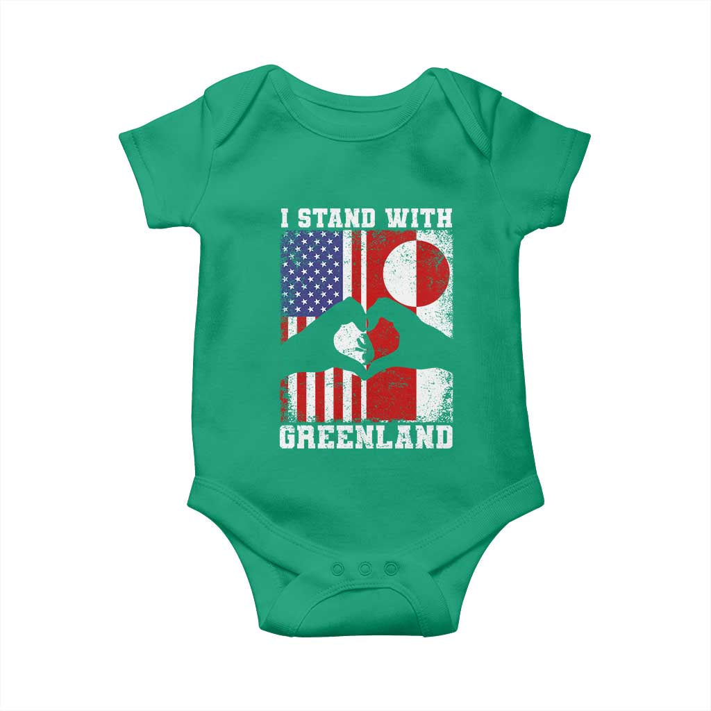 I Stand With Greenland Baby Onesie Greenlander US Flag Greenland American Usa America