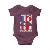 I Stand With Greenland Baby Onesie Greenlander US Flag Greenland American Usa America
