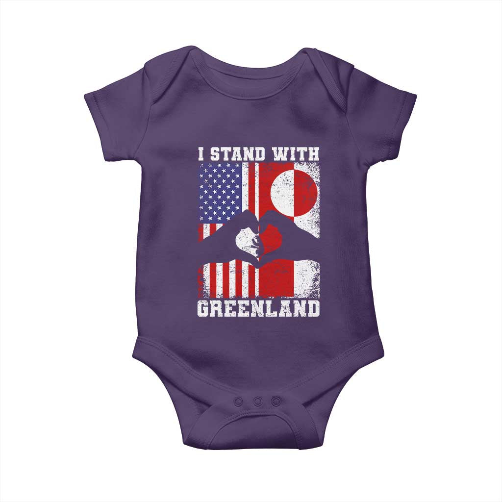 I Stand With Greenland Baby Onesie Greenlander US Flag Greenland American Usa America