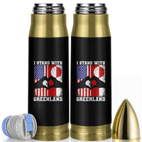 I Stand With Greenland Bullet Tumbler Greenlander US Flag Greenland American Usa America