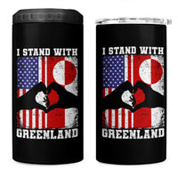 I Stand With Greenland 4 in 1 Can Cooler Tumbler Greenlander US Flag Greenland American Usa America