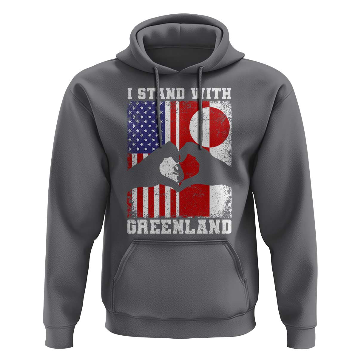 I Stand With Greenland Hoodie Greenlander US Flag Greenland American Usa America