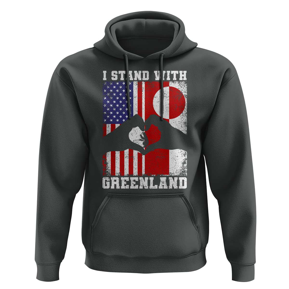 I Stand With Greenland Hoodie Greenlander US Flag Greenland American Usa America