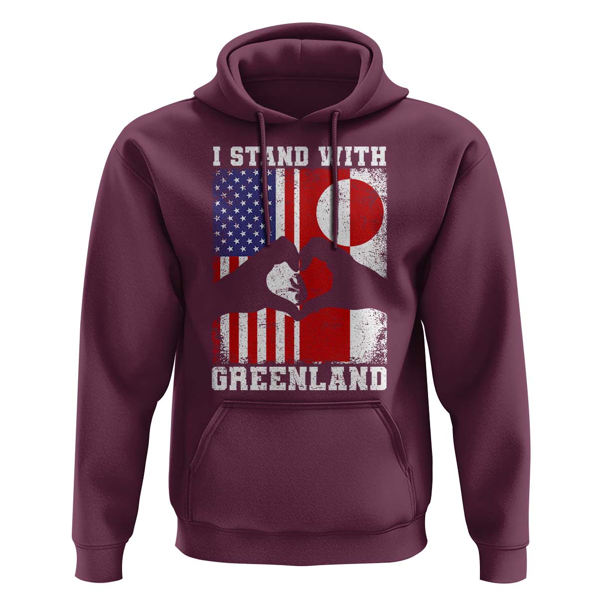 I Stand With Greenland Hoodie Greenlander US Flag Greenland American Usa America