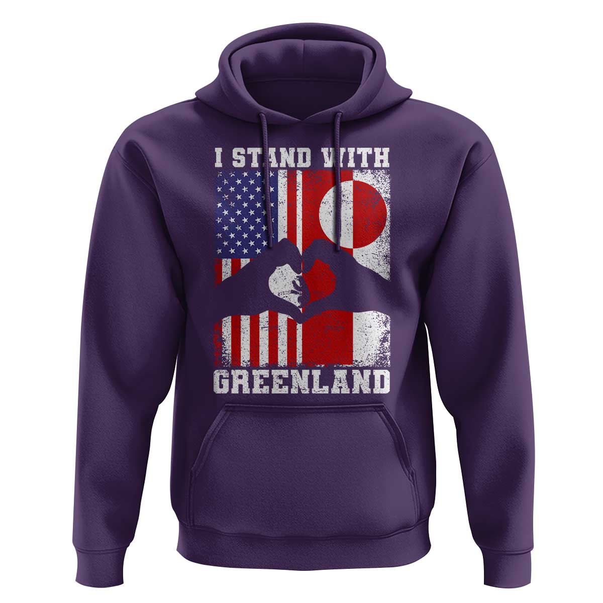 I Stand With Greenland Hoodie Greenlander US Flag Greenland American Usa America