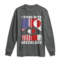 I Stand With Greenland Long Sleeve Shirt Greenlander US Flag Greenland American Usa America