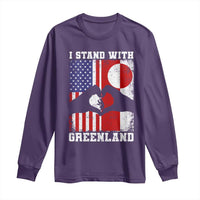 I Stand With Greenland Long Sleeve Shirt Greenlander US Flag Greenland American Usa America