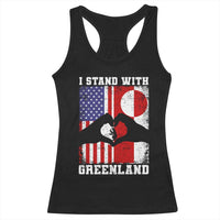 I Stand With Greenland Racerback Tank Top Greenlander US Flag Greenland American Usa America