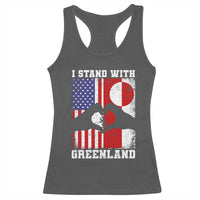 I Stand With Greenland Racerback Tank Top Greenlander US Flag Greenland American Usa America