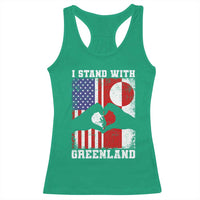 I Stand With Greenland Racerback Tank Top Greenlander US Flag Greenland American Usa America