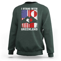 I Stand With Greenland Sweatshirt Greenlander US Flag Greenland American Usa America