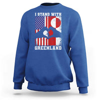 I Stand With Greenland Sweatshirt Greenlander US Flag Greenland American Usa America