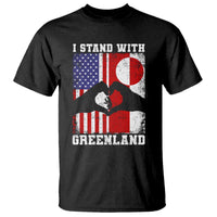 I Stand With Greenland T Shirt Greenlander US Flag Greenland American Usa America