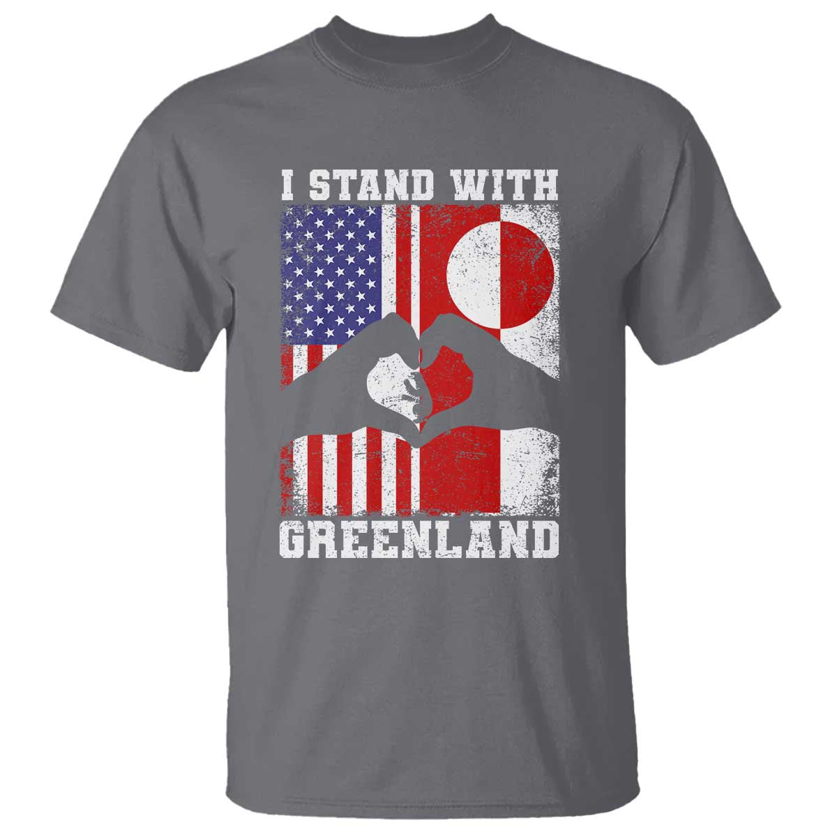 I Stand With Greenland T Shirt Greenlander US Flag Greenland American Usa America