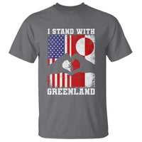 I Stand With Greenland T Shirt Greenlander US Flag Greenland American Usa America