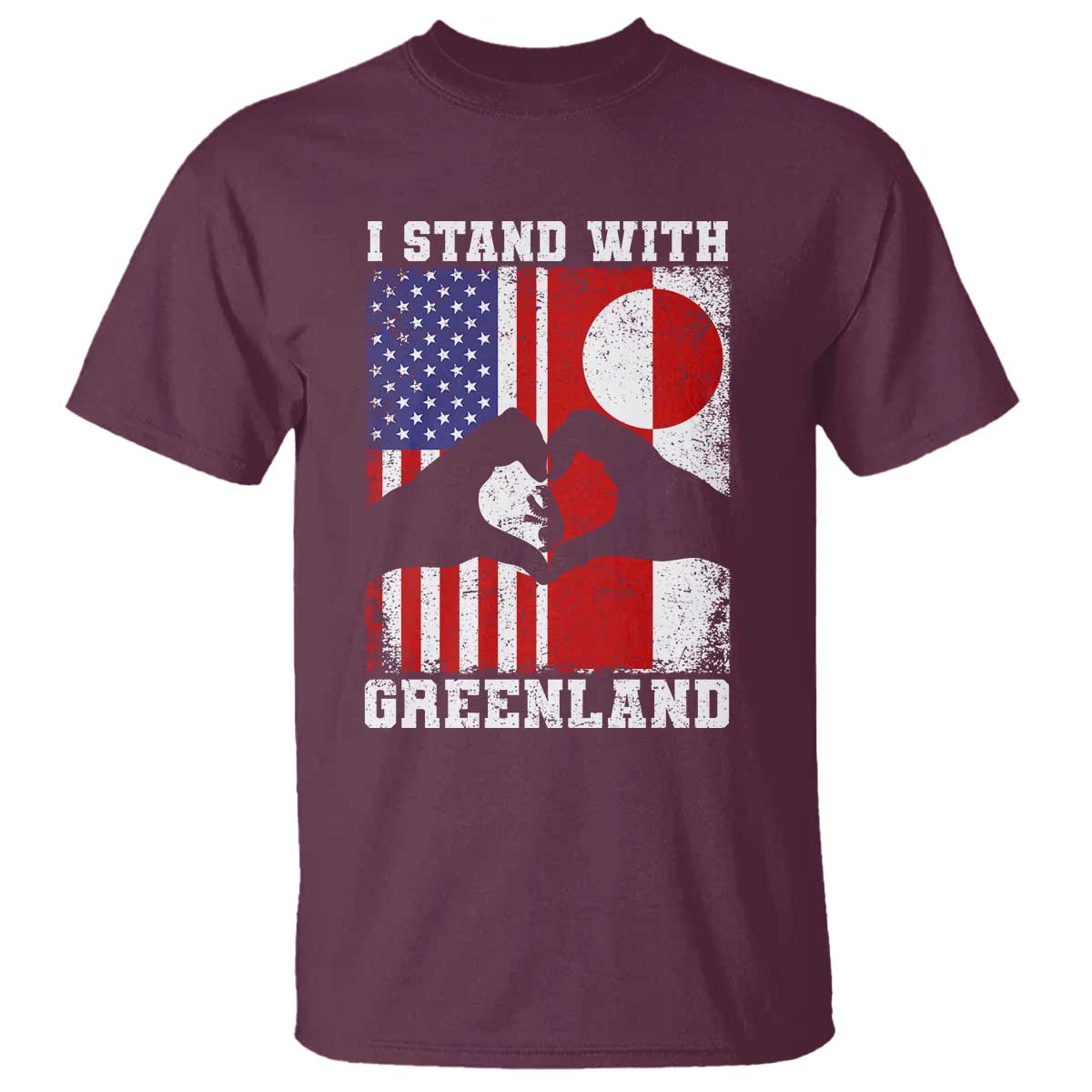 I Stand With Greenland T Shirt Greenlander US Flag Greenland American Usa America