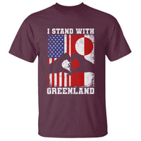 I Stand With Greenland T Shirt Greenlander US Flag Greenland American Usa America