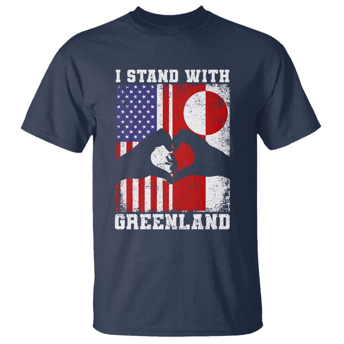 I Stand With Greenland T Shirt Greenlander US Flag Greenland American Usa America