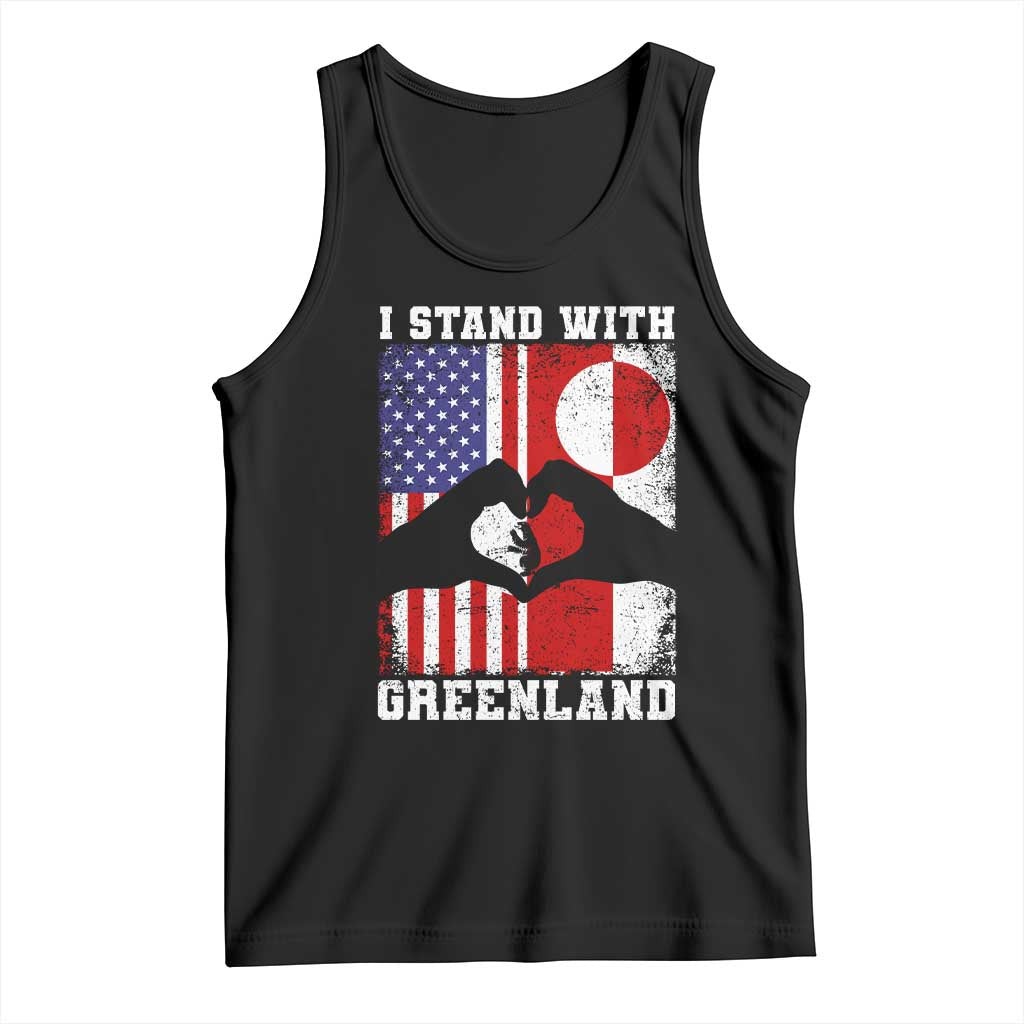 I Stand With Greenland Tank Top Greenlander US Flag Greenland American Usa America