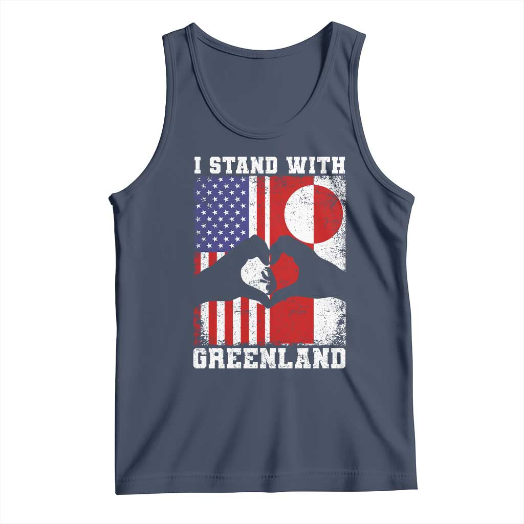 I Stand With Greenland Tank Top Greenlander US Flag Greenland American Usa America