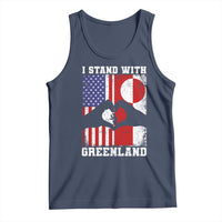 I Stand With Greenland Tank Top Greenlander US Flag Greenland American Usa America