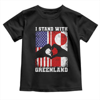 I Stand With Greenland Toddler T Shirt Greenlander US Flag Greenland American Usa America