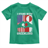 I Stand With Greenland Toddler T Shirt Greenlander US Flag Greenland American Usa America